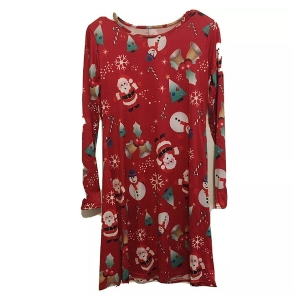 ChicMe Dresses & Skirts - Christmas Long Sleeved Dress With Rounded Neck Size Medium NEW